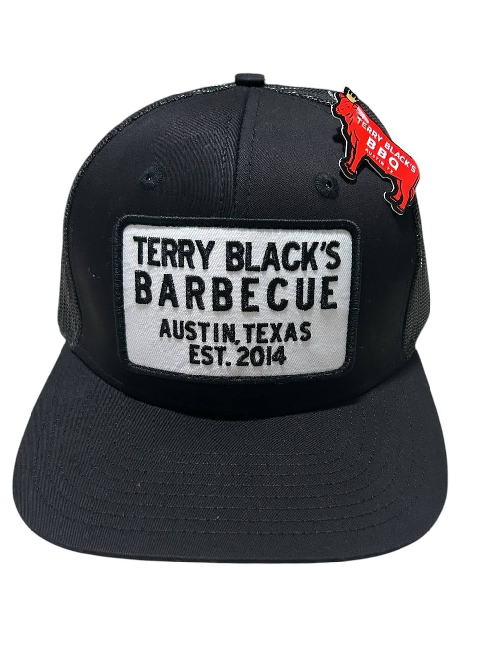 Terry Black's Barbecue Trucker Hat Mens Black/White Austin Texas BBQ Snapback